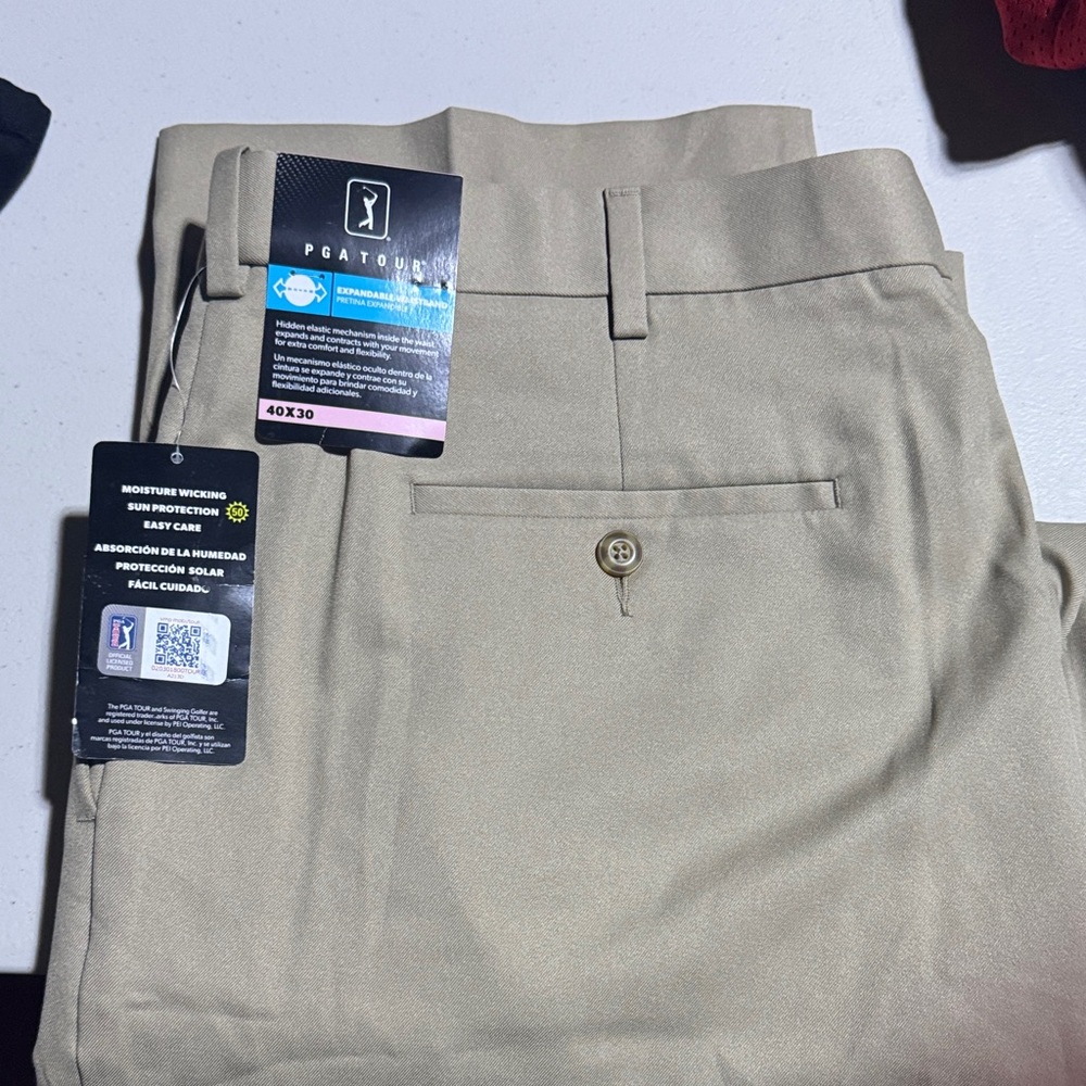 PGA Tour Beige Golf Trousers